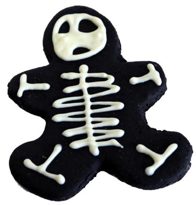 Preppy Puppy Skeleton Gingerbread Man – Hand Decorated Molasses Treat