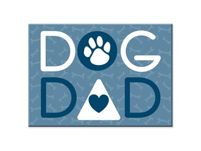 Dog Dad Magnets – 3.5" x 2.5", Pack of 4, Made in USA