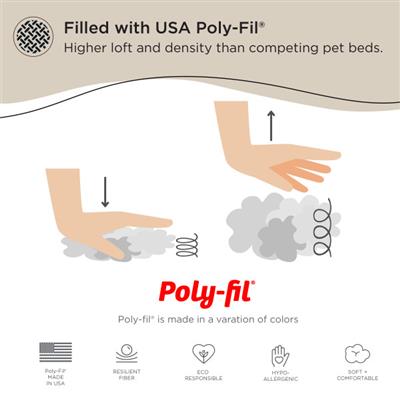 Original Calming Shag Donut Dog Bed – Sage, Cozy Self-Warming Pet Bed