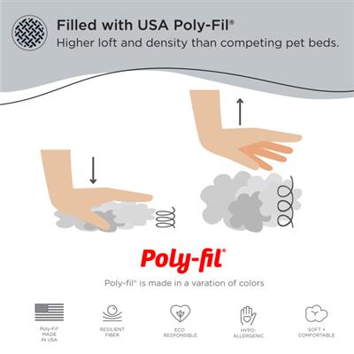 Original Calming Lux Donut Dog Bed – Navy, Self-Warming & Cozy