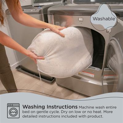 Original Calming Lux Donut Dog Bed – Navy, Self-Warming & Cozy