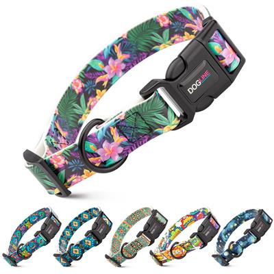 Dogline Biothane Printed Dog Collar – Quick Release, Waterproof & Stylish