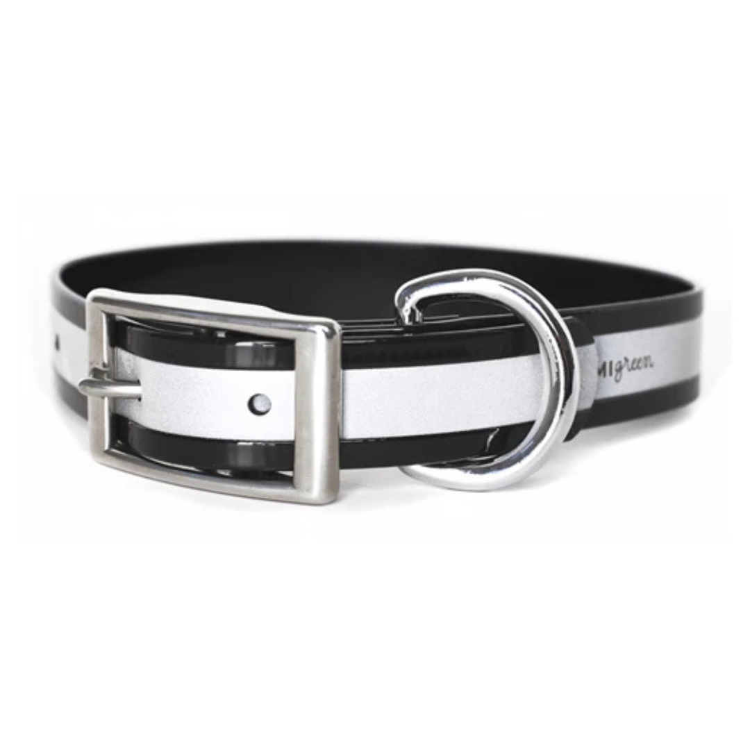 Black Reflective Biothane Dog Collar – Waterproof & Smell-Proof