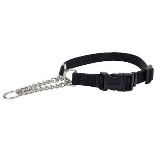 COASTAL Check Training Collar with Buckle – 5/8" x 14–18" Black