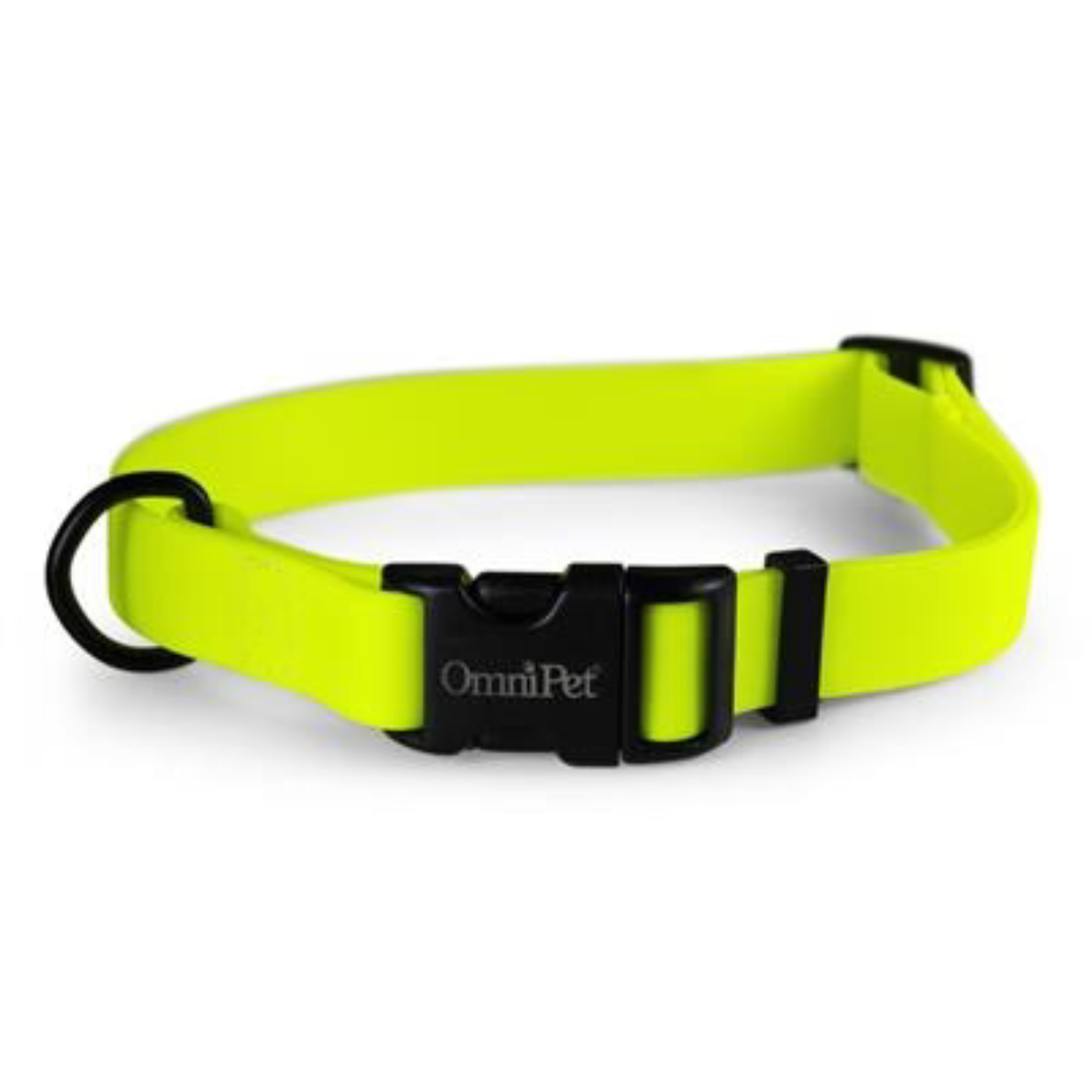 Neon Yellow Biothane Dog Collar & Lead – Waterproof & Durable