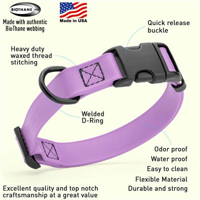 Dogline Biothane Waterproof Dog Collar – Quick Release & Durable