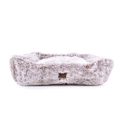 Teddy Bear Faux Fur Kuddler Dog Bed – Brown, Plush & Cozy