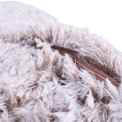 Teddy Bear Faux Fur Kuddler Dog Bed – Brown, Plush & Cozy