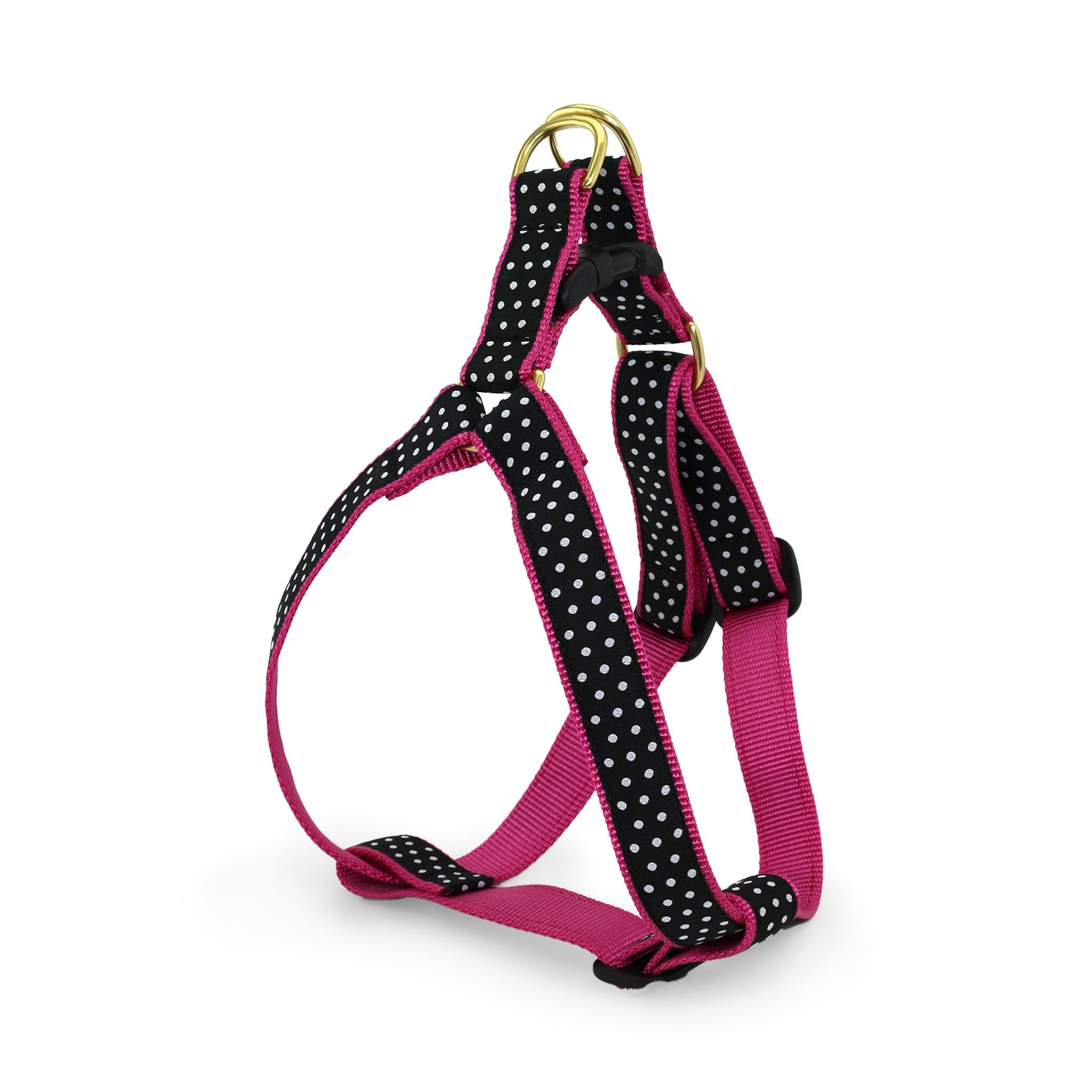 Black and White Dot Dog Harness Dog