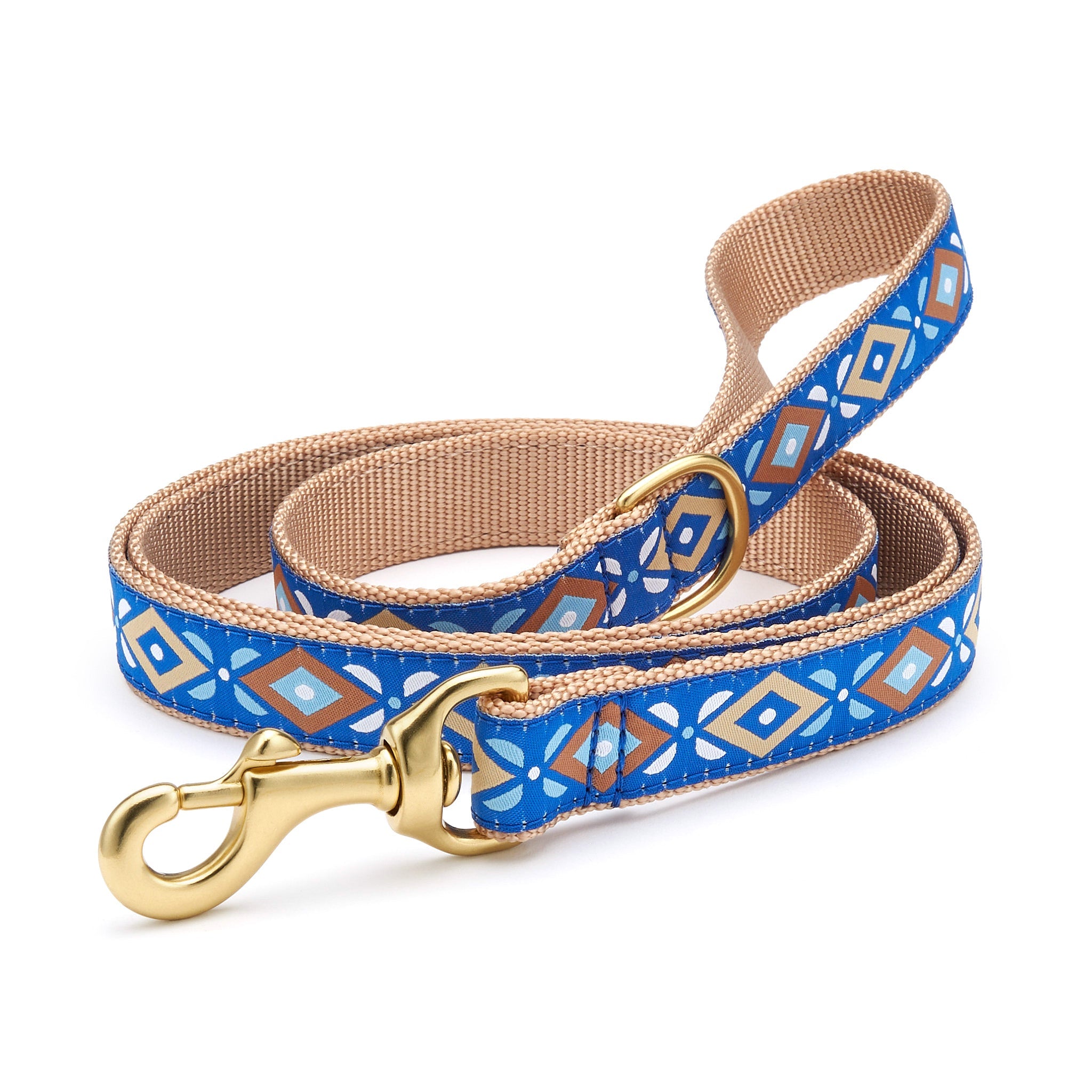 Aztec Blue Dog Lead 5 Feet Narrow 5 8" Dog