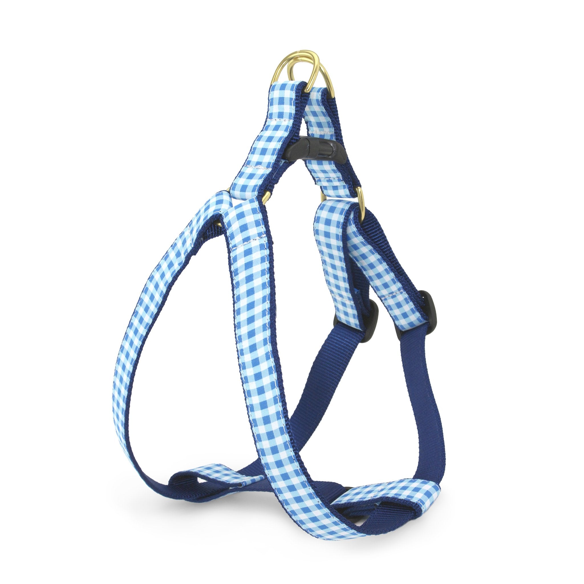 Blue Gingham Dog Harness Dog