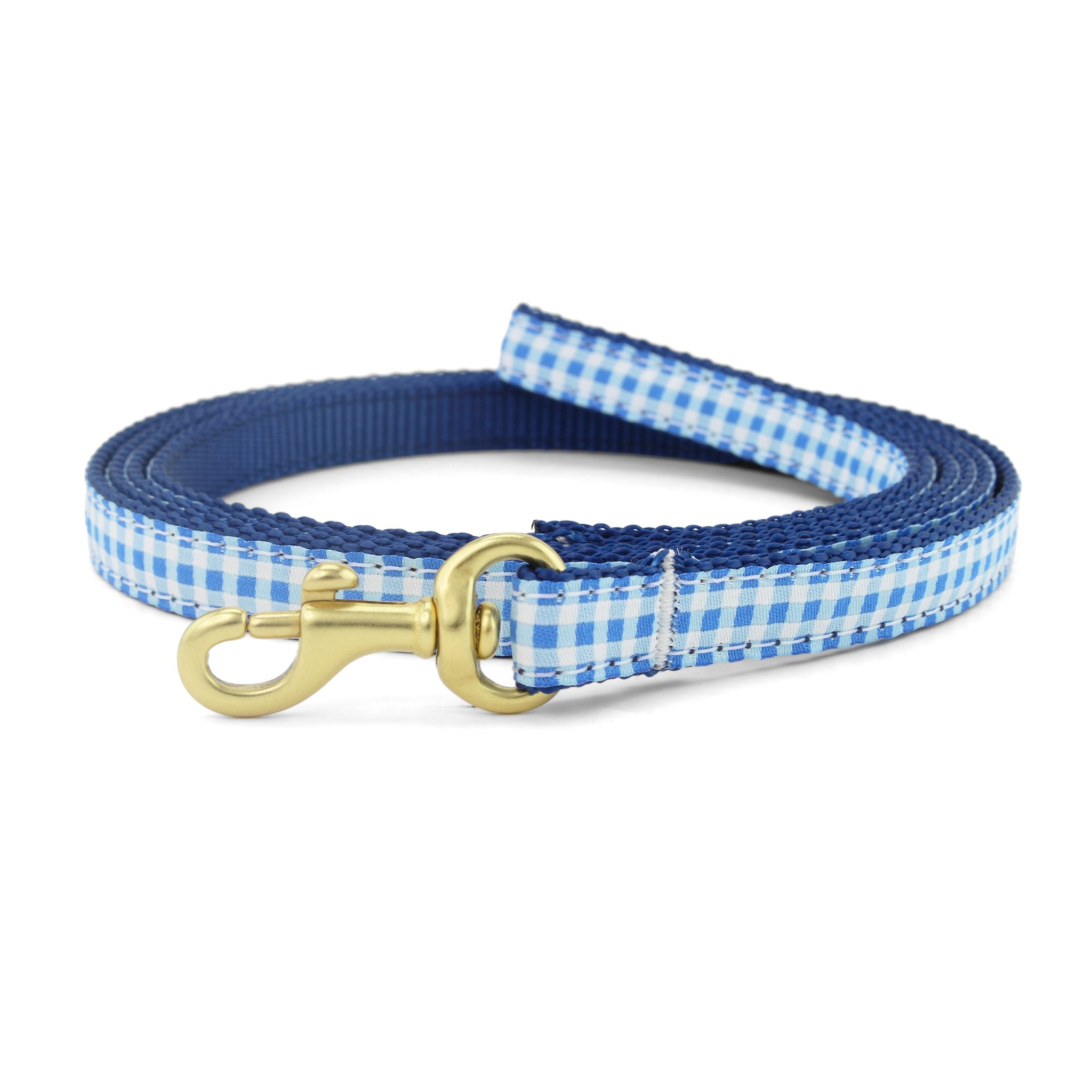 Blue Gingham Small Breed Dog Lead Dog