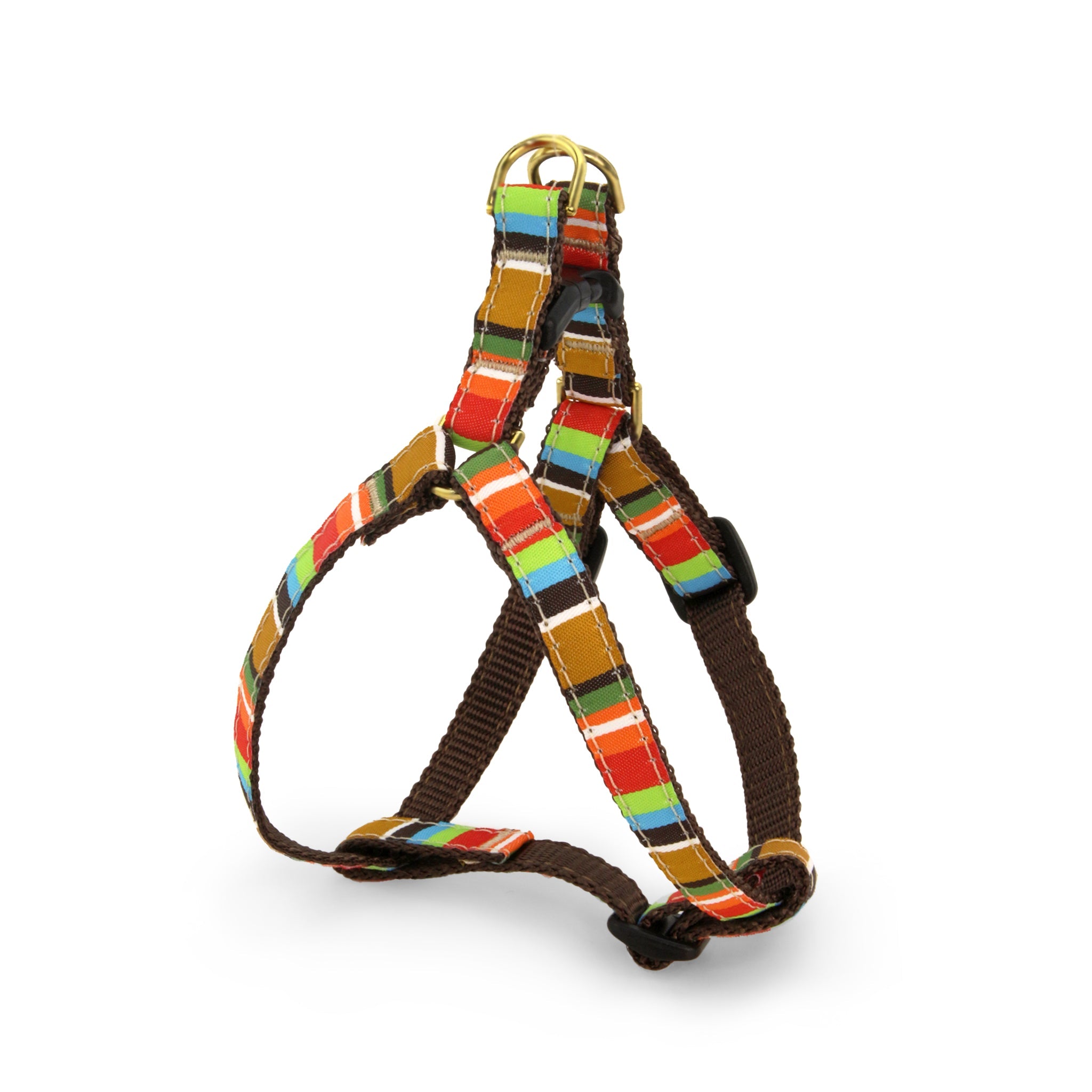 Brown Stripe Small Breed Dog Harness Dog