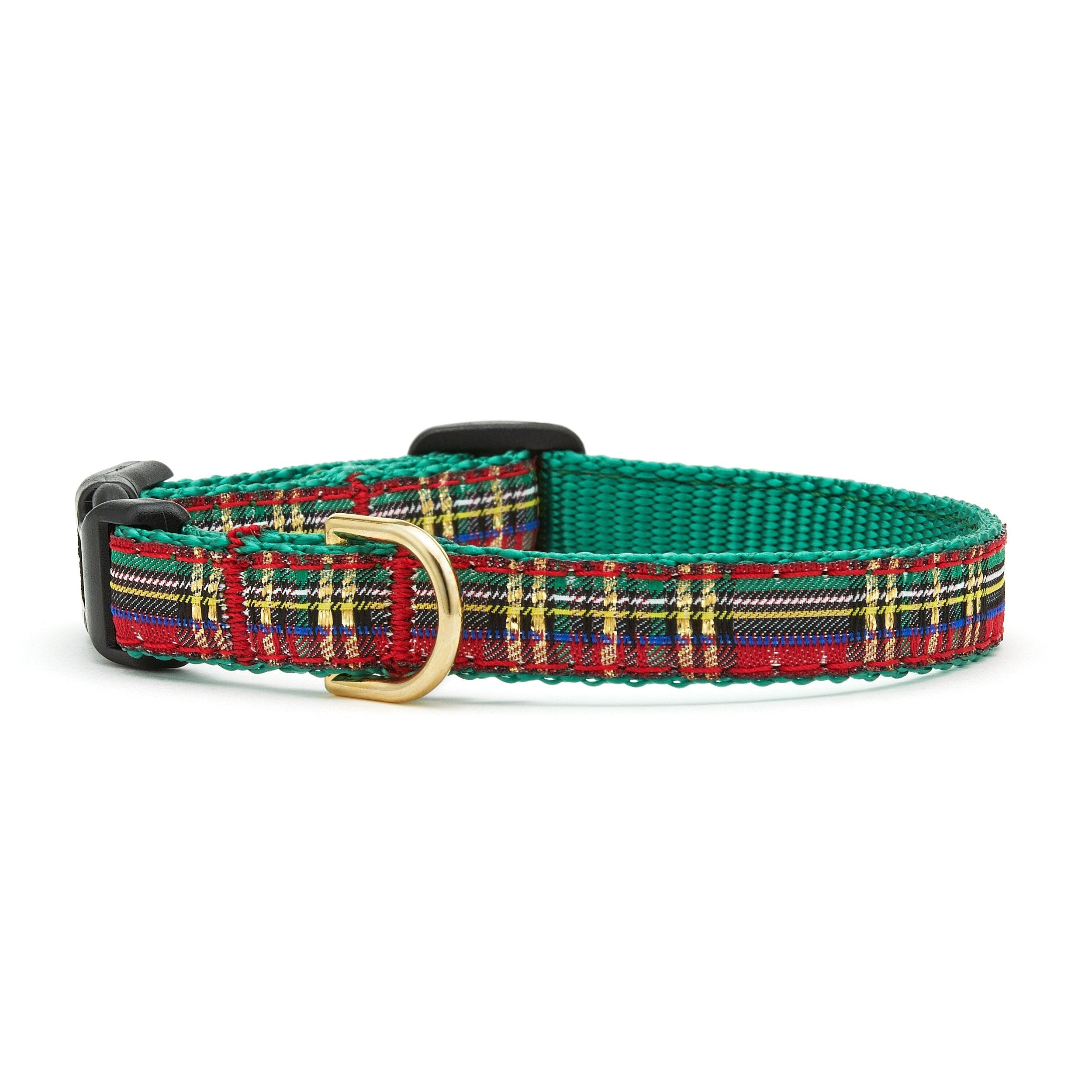 Christmas Sparkle Plaid Small Breed Dog Collar Dog