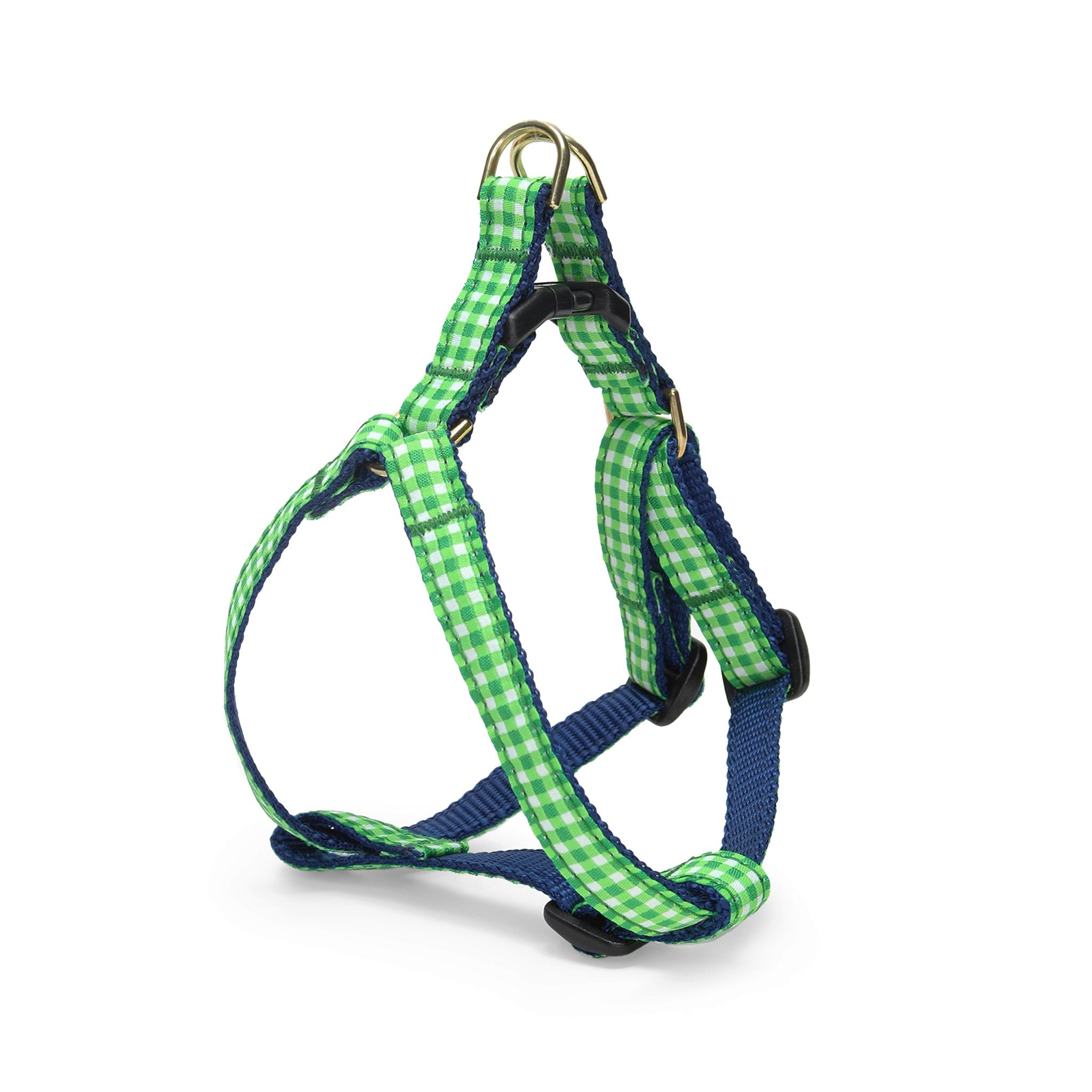 Lime Gingham Small Breed Dog Harness Dog