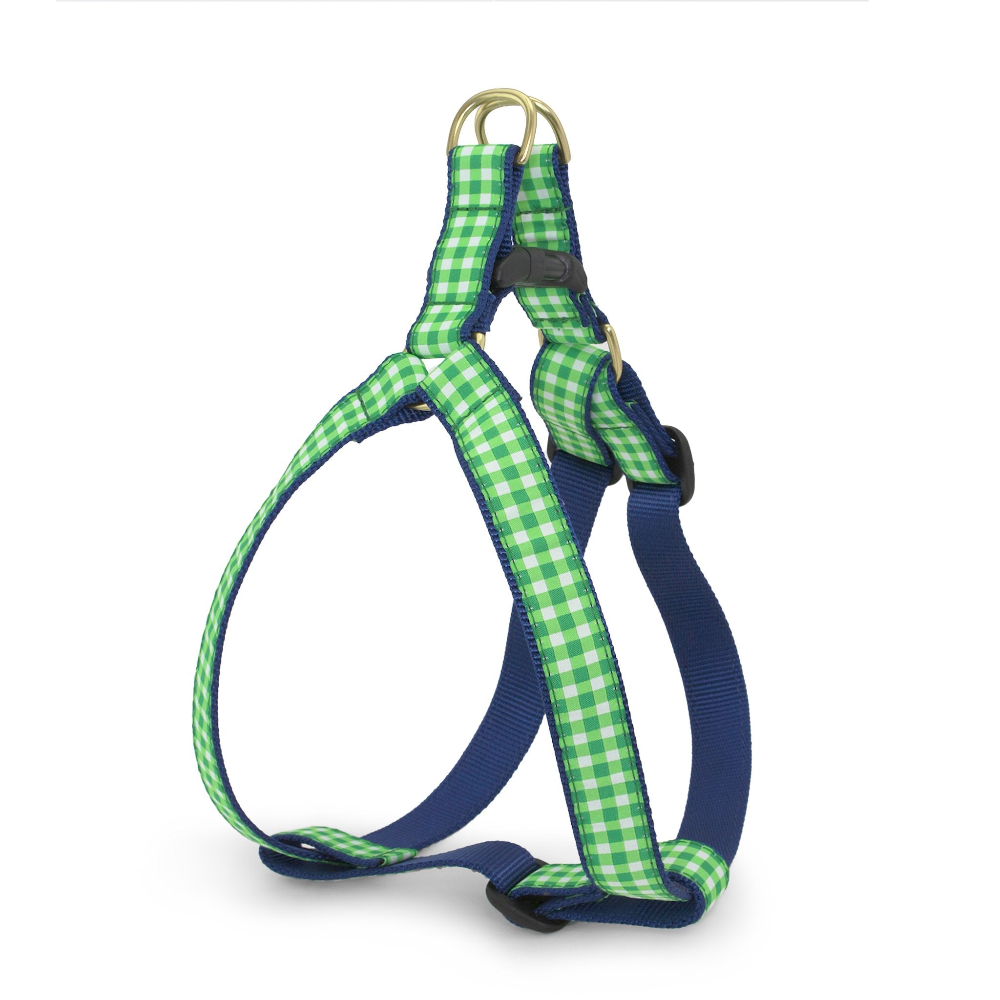 Lime Gingham Dog Harness Dog