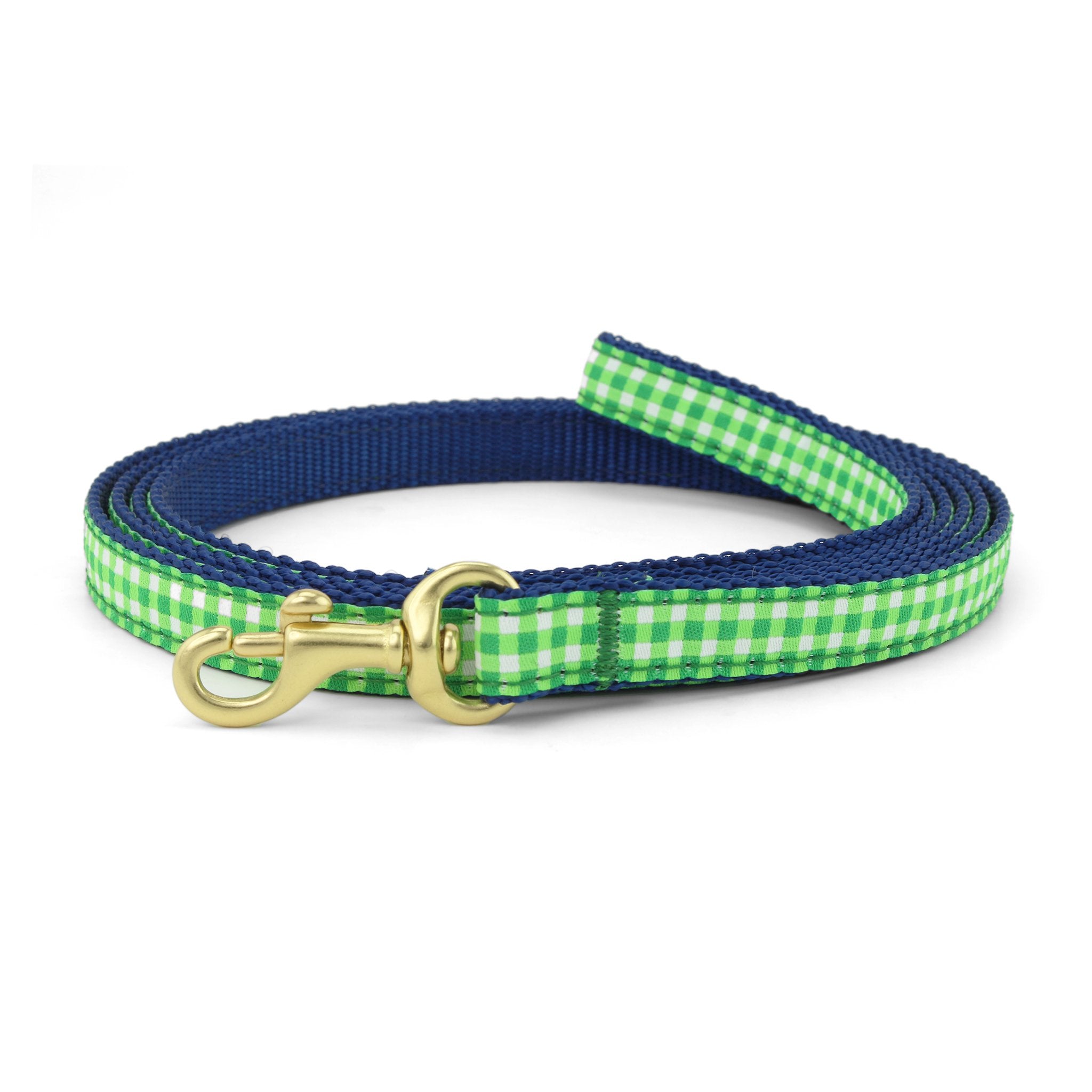 Lime Gingham Small Breed Dog Lead Dog