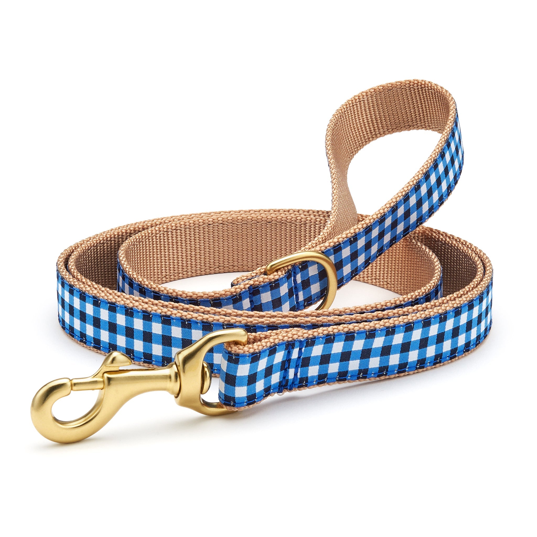 Navy Gingham Dog Lead Dog