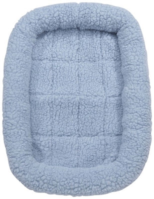 Slumber Pet™ Sherpa Crate Dog Bed – Cozy Bumper Cushion for Napping