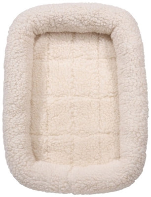 Slumber Pet™ Sherpa Crate Dog Bed – Cozy Bumper Cushion for Napping