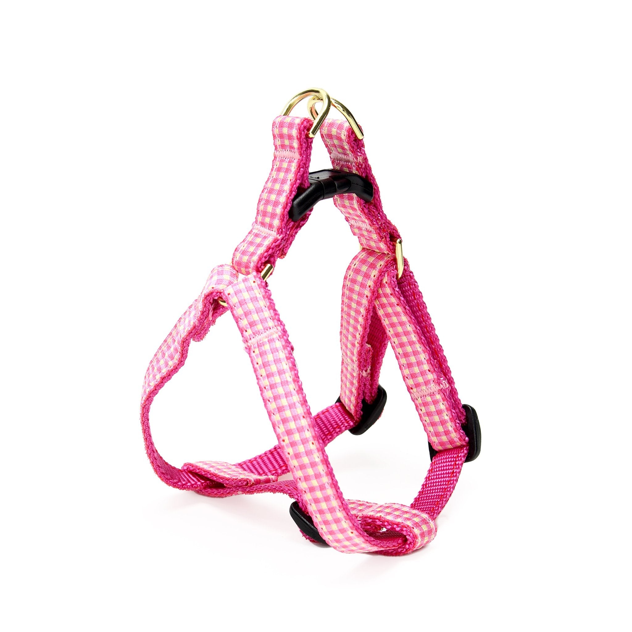 Pink Gingham Small Breed Dog Harness Dog