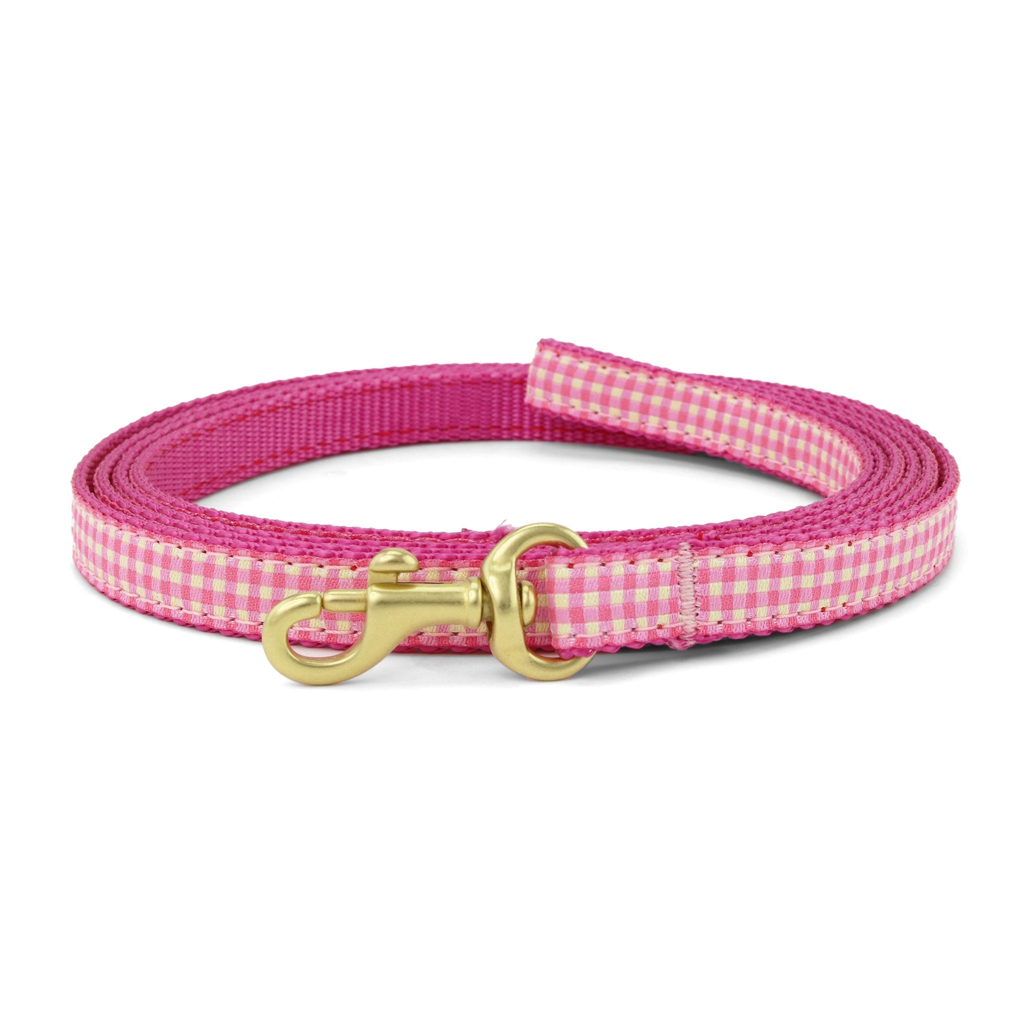Pink Gingham Small Breed Dog Lead Dog