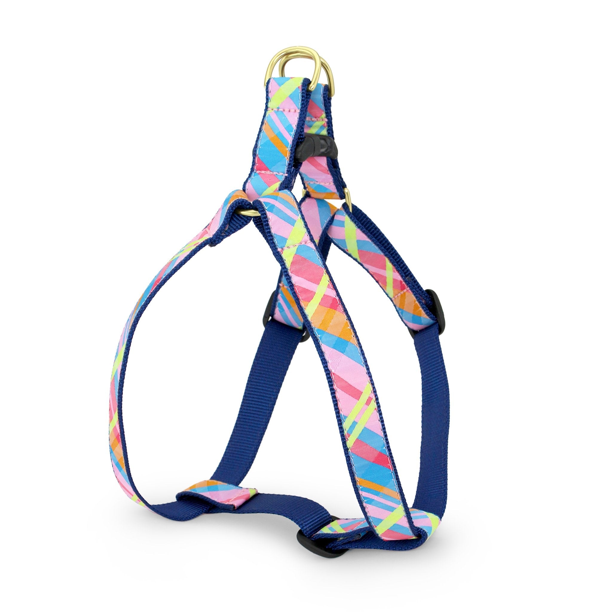Pink Madras Dog Harness Dog
