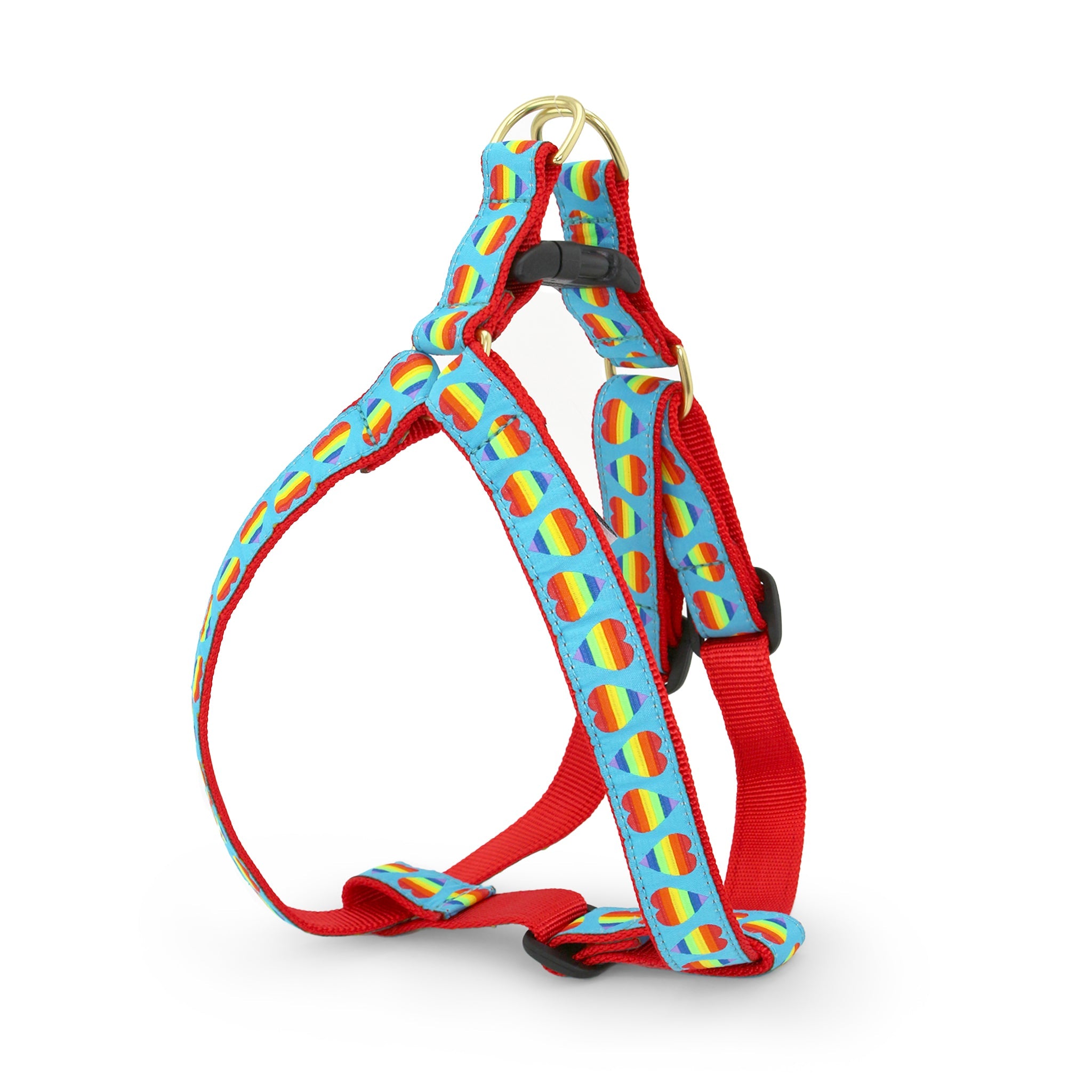 Rainbow Hearts Dog Harness Dog