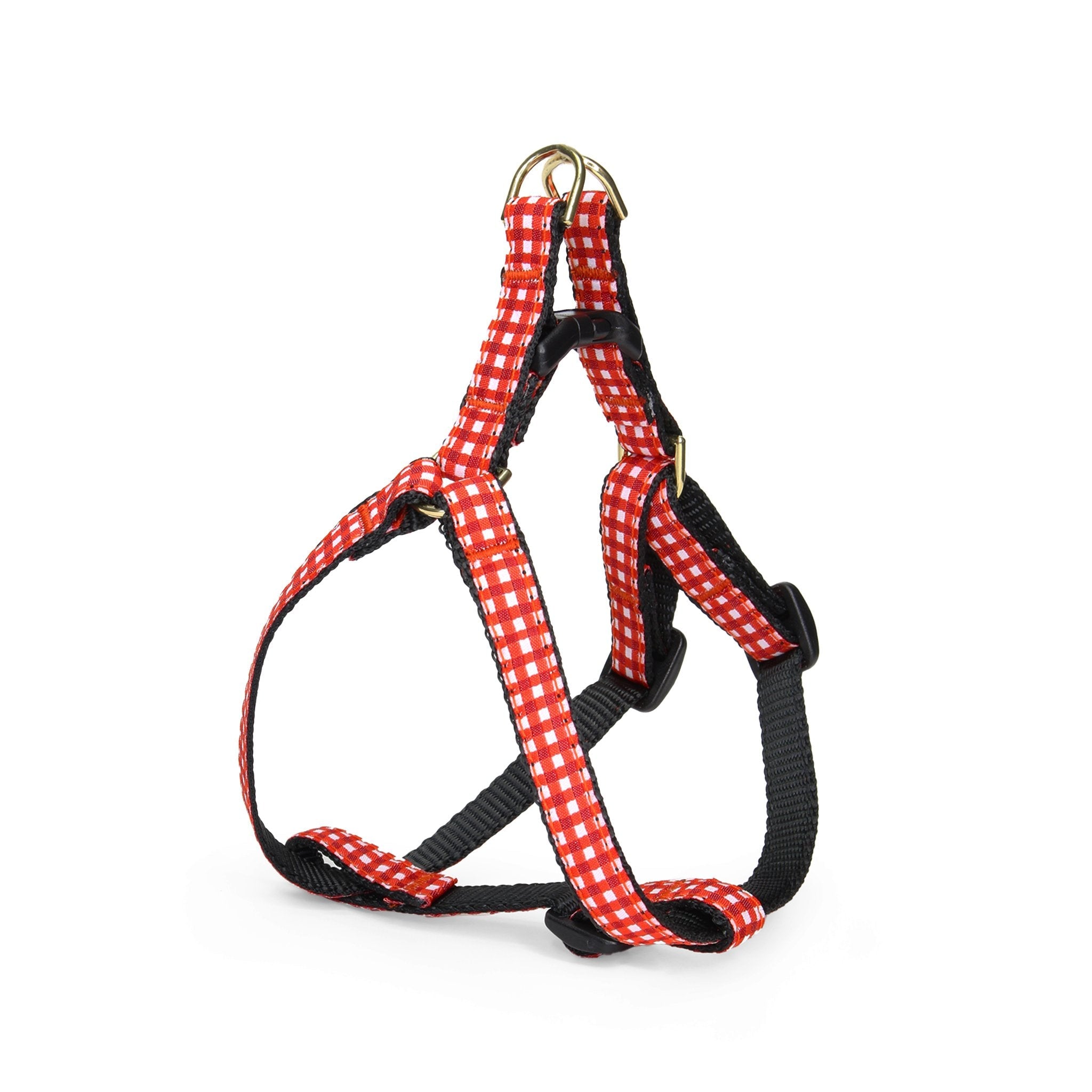 Red Gingham Small Breed Dog Harness Dog