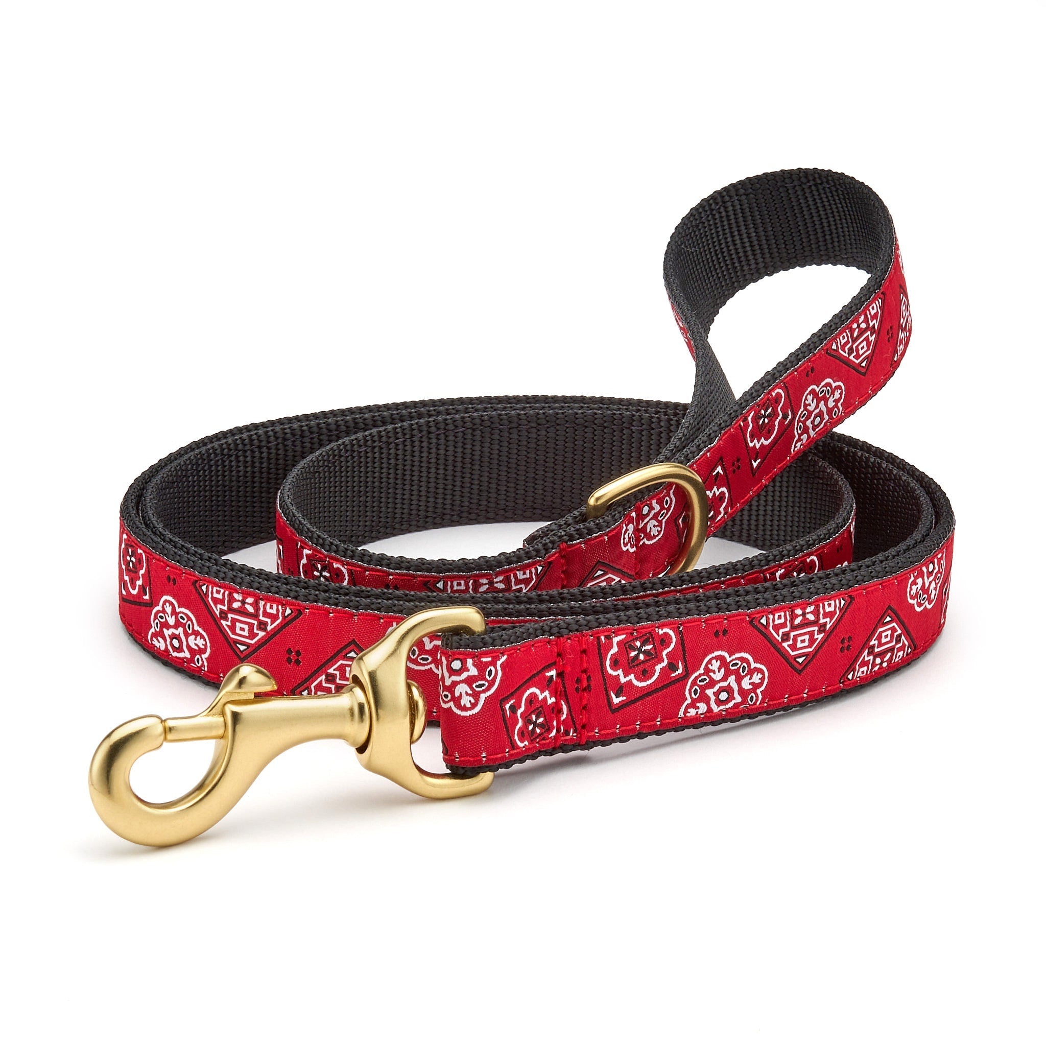 Red Bandana Dog Lead 5 Feet Narrow 5 8" Dog