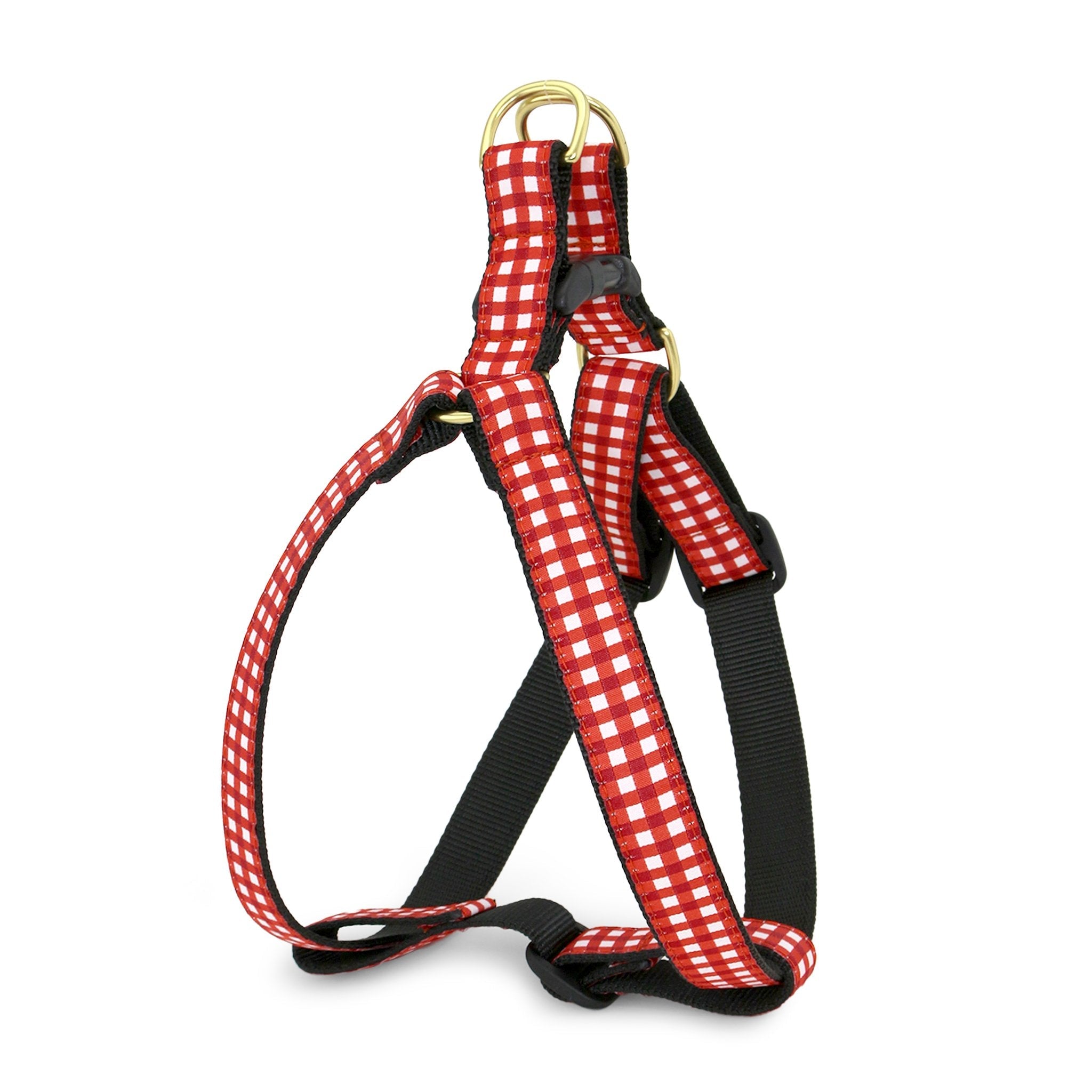 Red Gingham Dog Harness Dog