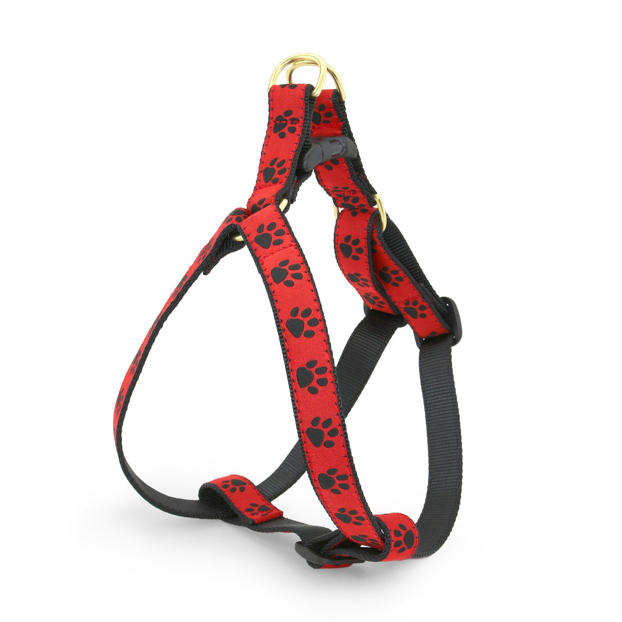 Red and Black Paw Dog Harness Dog