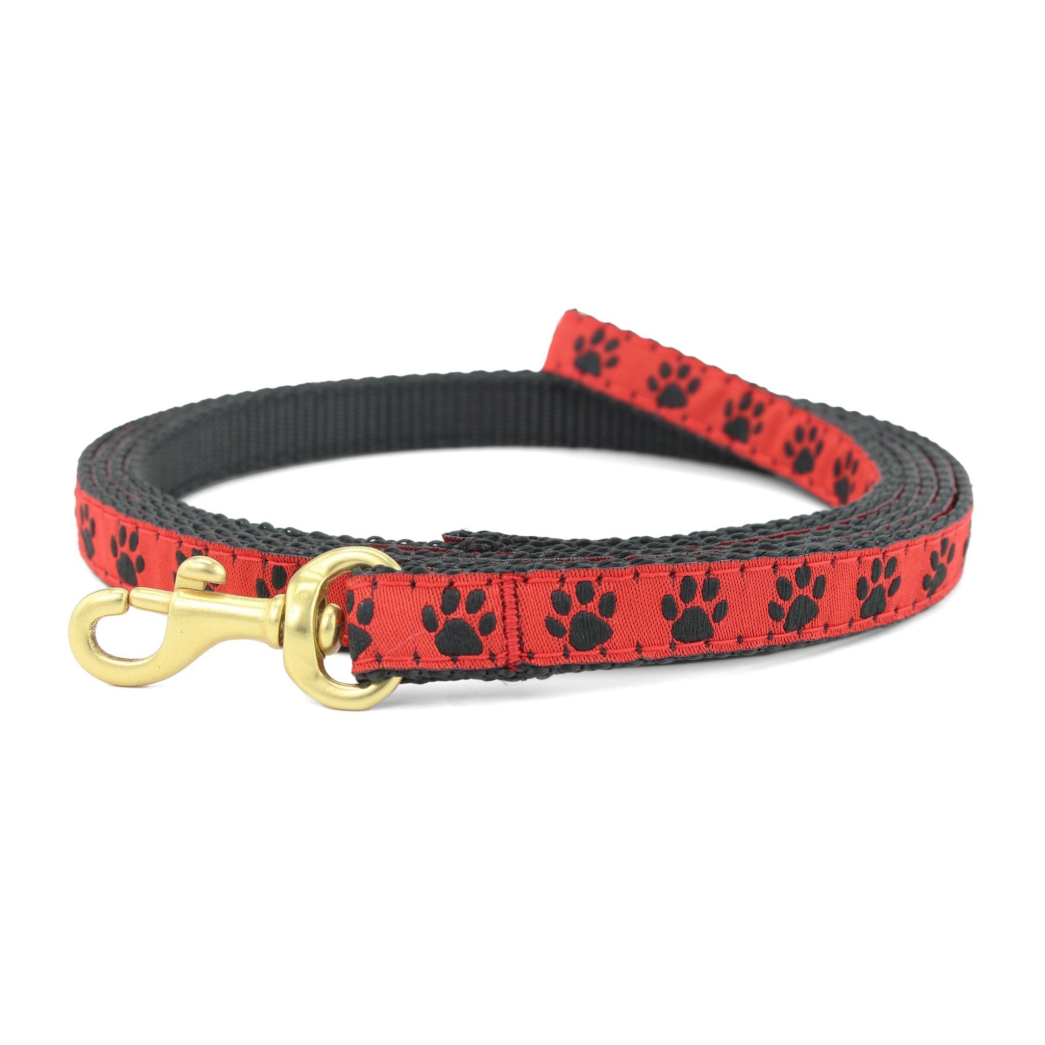 Red and Black Paw Small Breed Dog Lead Dog