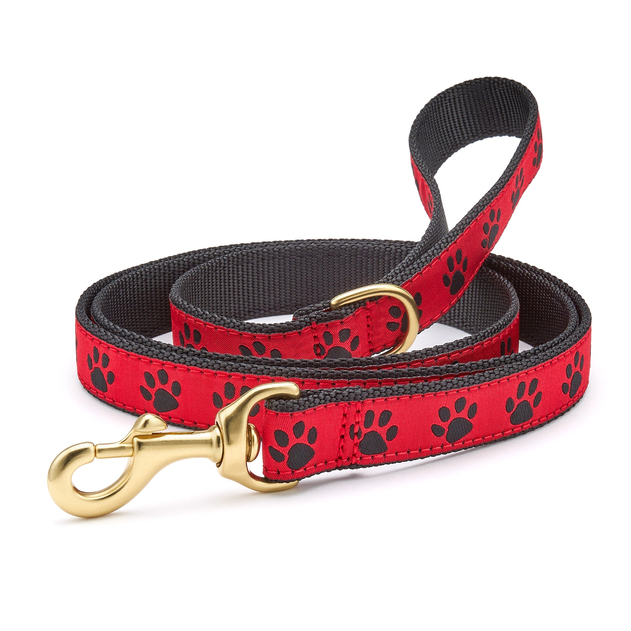 Red and Black Paw Dog Lead Dog