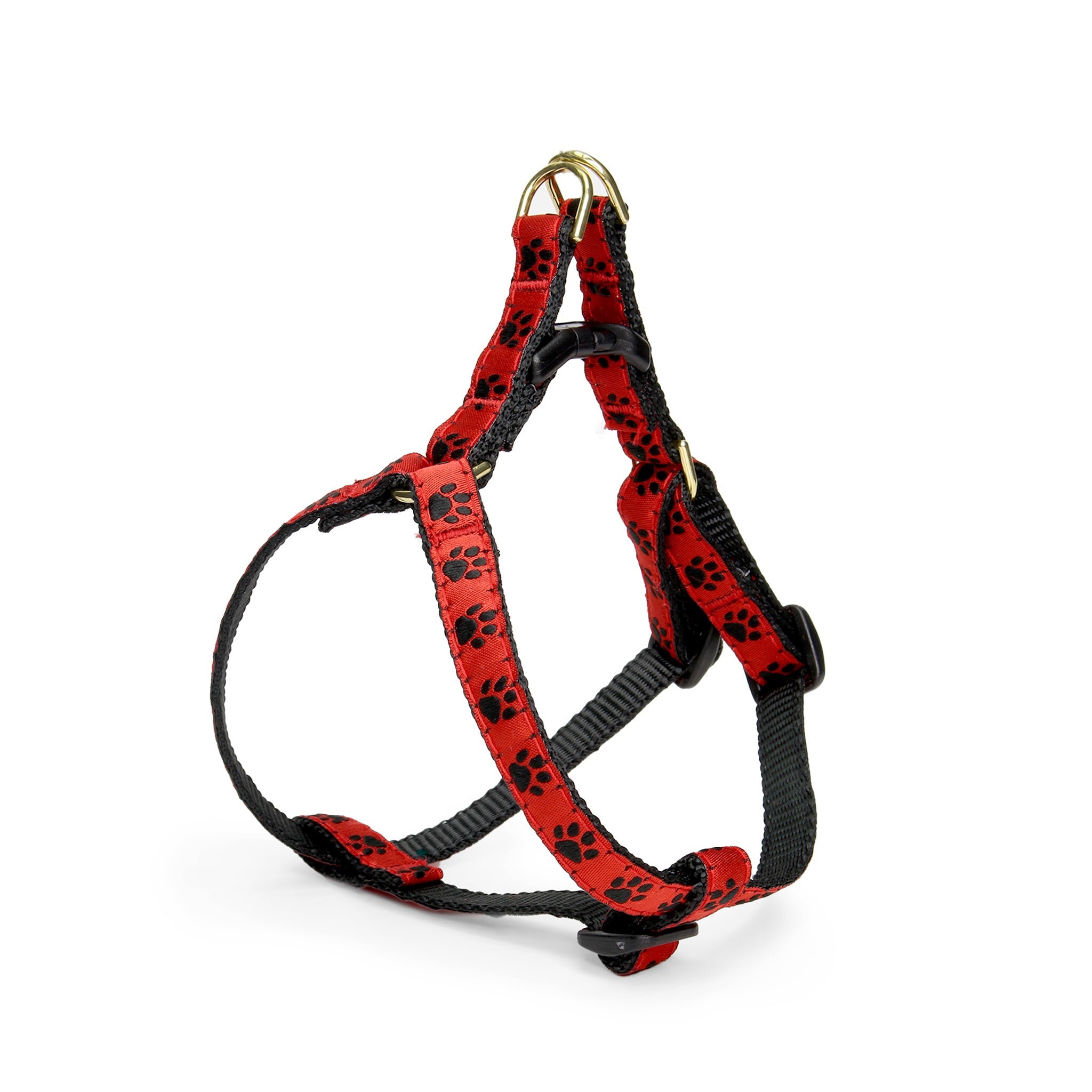 Red and Black Paw Small Breed Dog Harness Dog