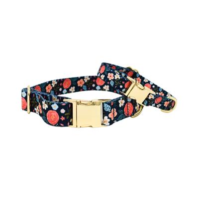 Riley Dog Collar – Adjustable, Luxe Gold Hardware & Vegan Leather Tag