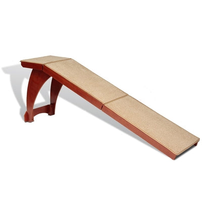 Wood Bedside Ramp – Cherry Finish Pet Ramp for Beds Up to 25" High